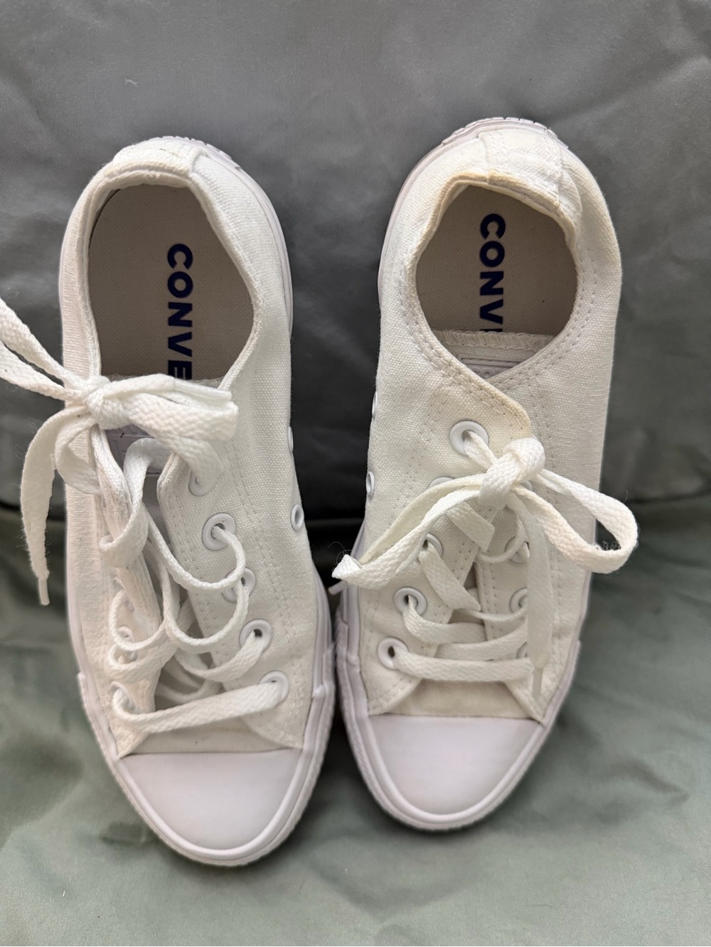 Converse Women's Low Top Canvas Sneakers in White